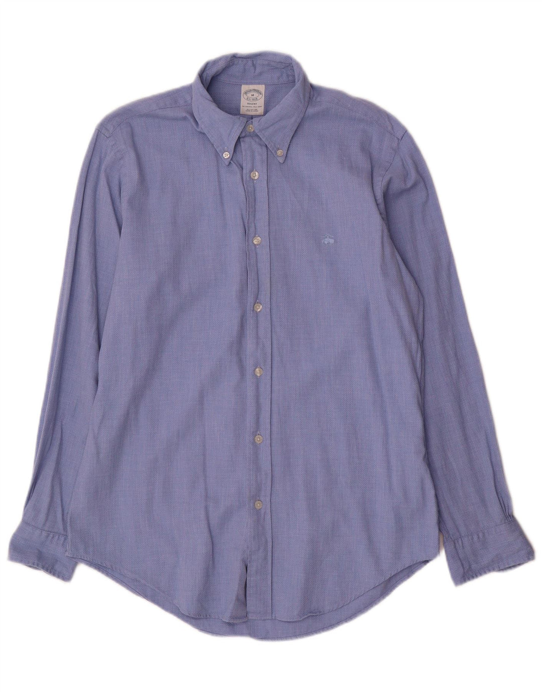Brooks Brothers Herre Regent-skjorte Medium Blue Geometrisk Bomuld