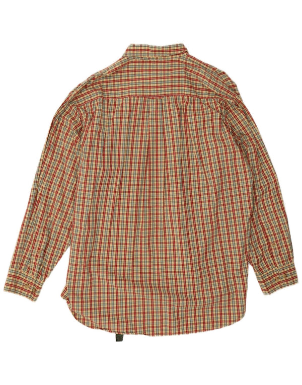 Orvis Herre Loose Fit skjorte XL Beige ternet bomuld