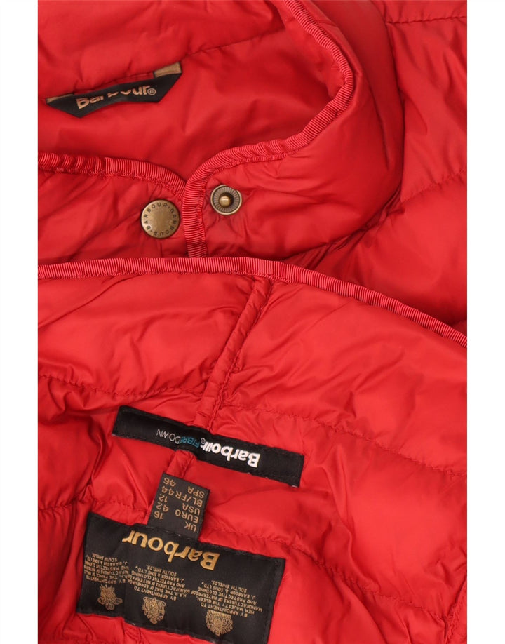 Barbour Dame Polstret Jakke UK 16 Large Red