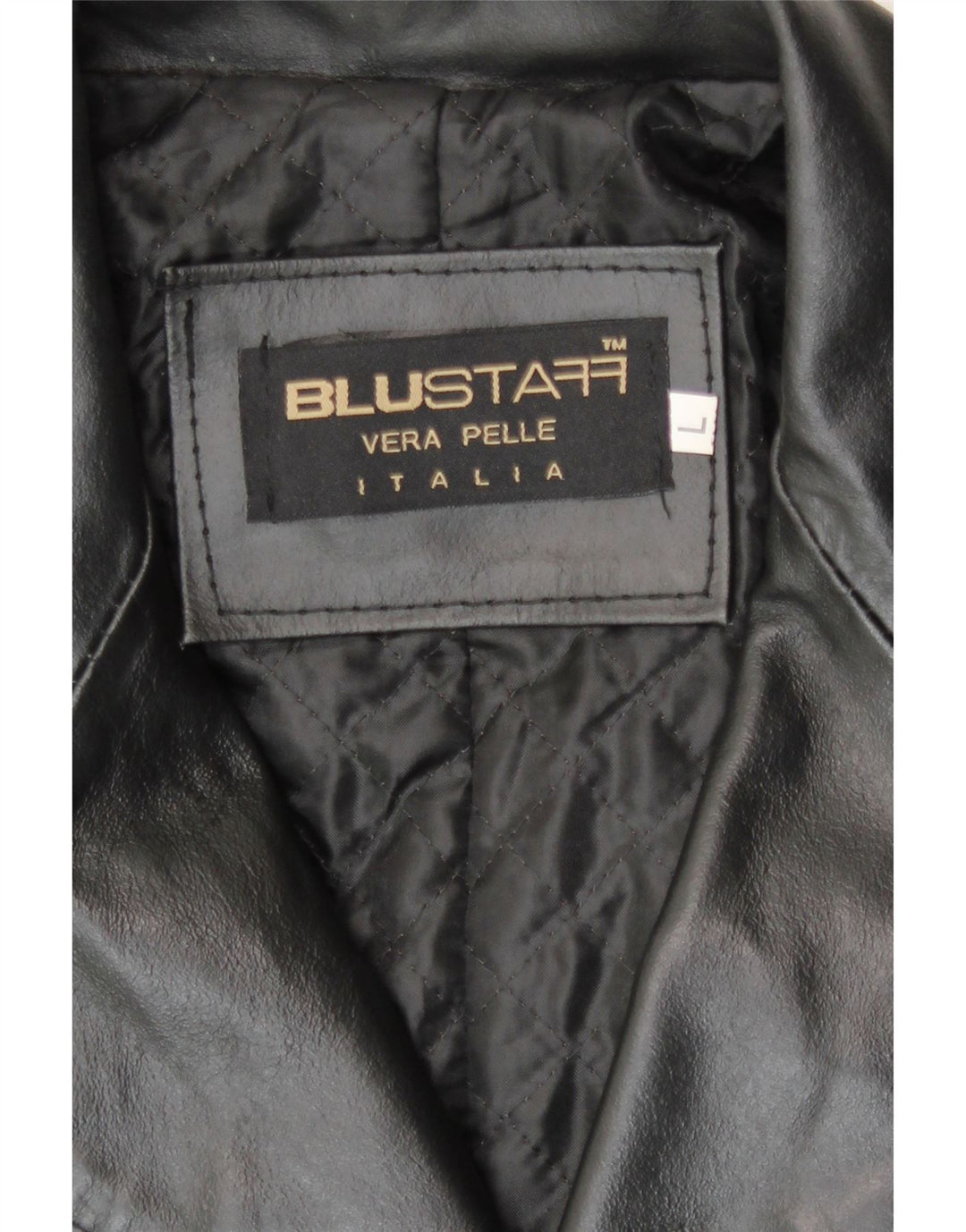 Blustaff Herre Læderfrakke UK 40 Stor Sort Læder