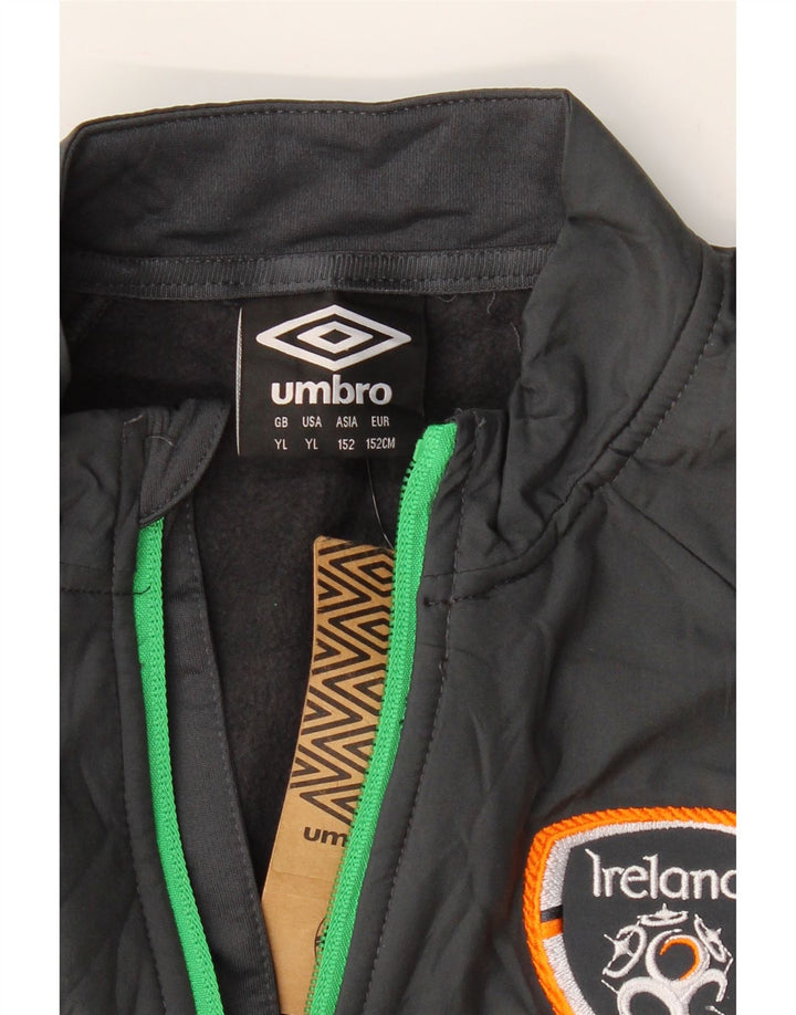 UMBRO Boys Ireland Pullover Tracksuit Top 11-12 Years Large Grey Vintage Umbro and Second-Hand Umbro from Messina Hembry 