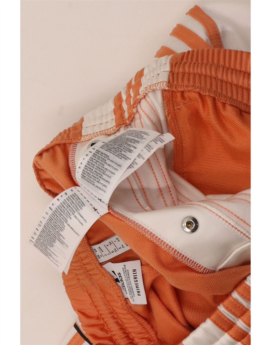 Adidas Træningsdragtsbukser til kvinder UK 8 Small Orange Colourblock Polyester