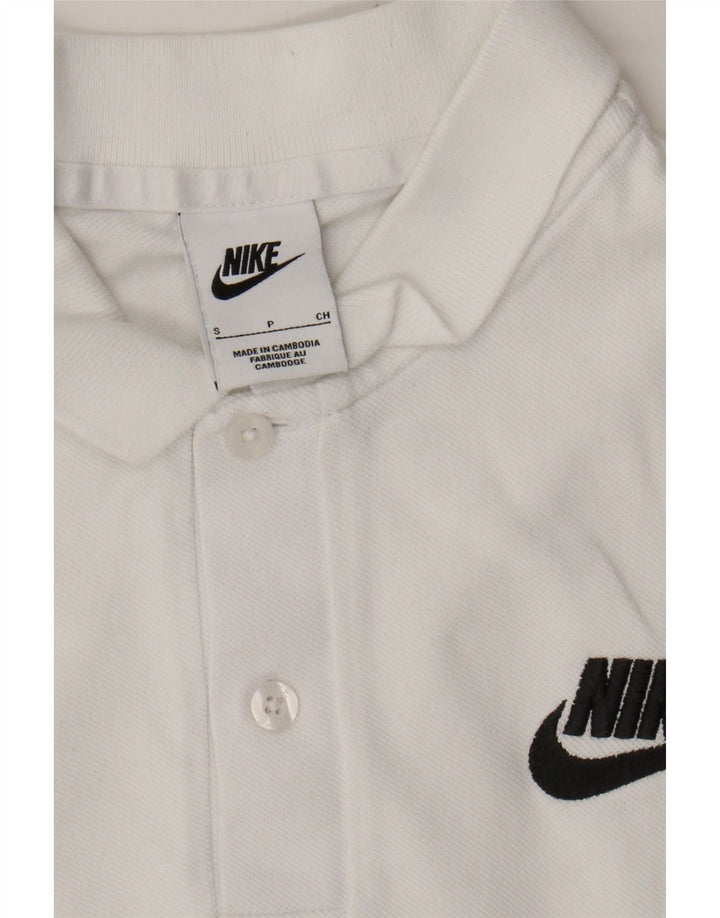 NIKE Mens Polo Shirt Small White Vintage Nike and Second-Hand Nike from Messina Hembry 