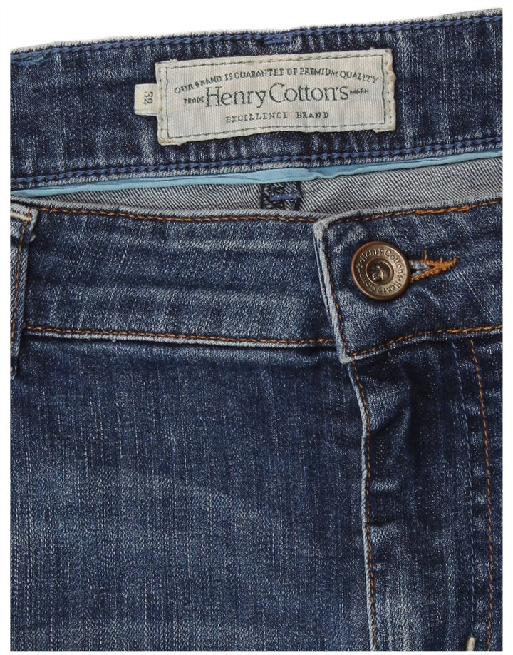 Henry Cottons Dame Denim Nederdel W32 Stor Blå Bomuld