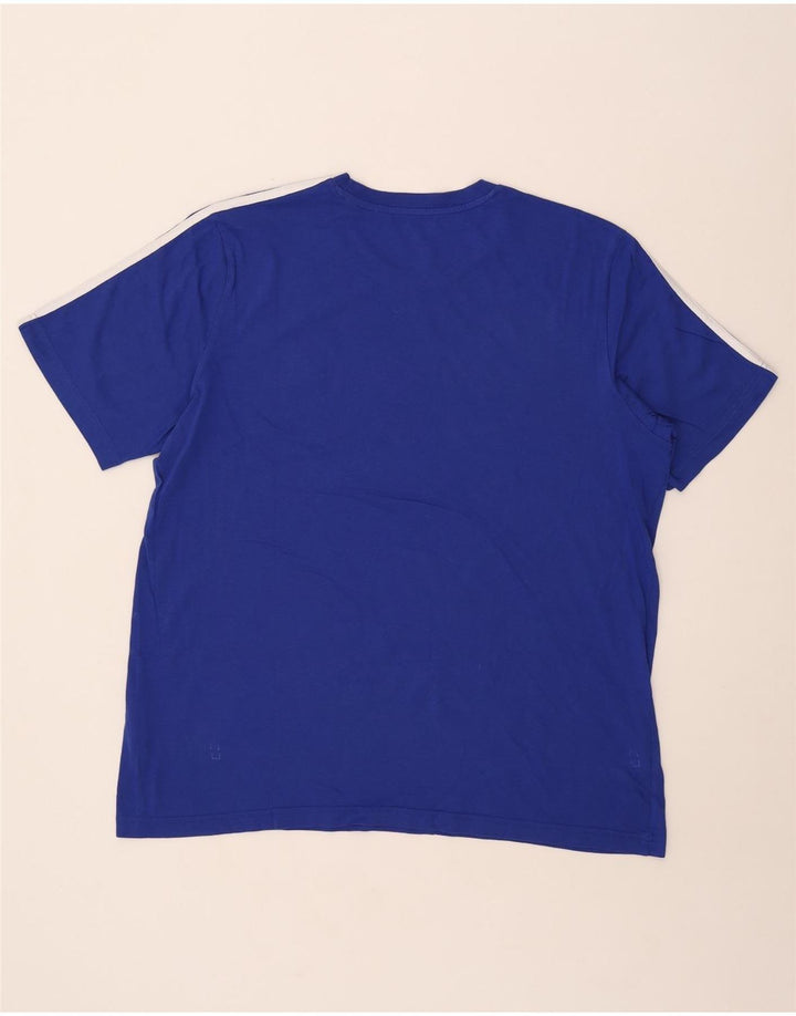 Adidas Herre T-Shirt Top XL Blå Bomuld