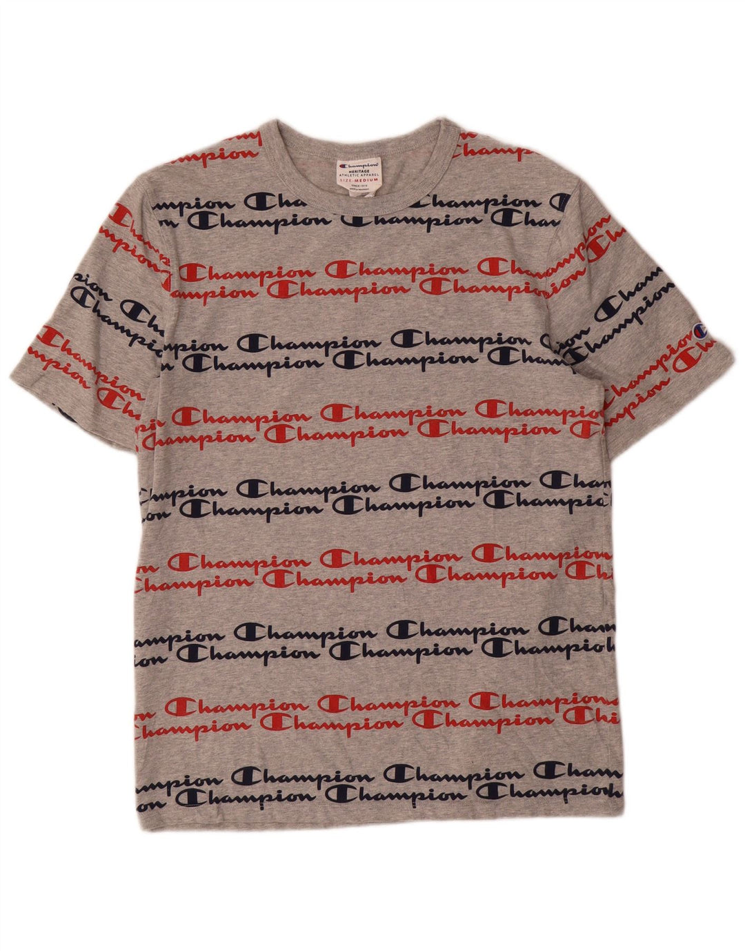 Champion Heritage Grafisk T-shirt top mellemgrå bomuld
