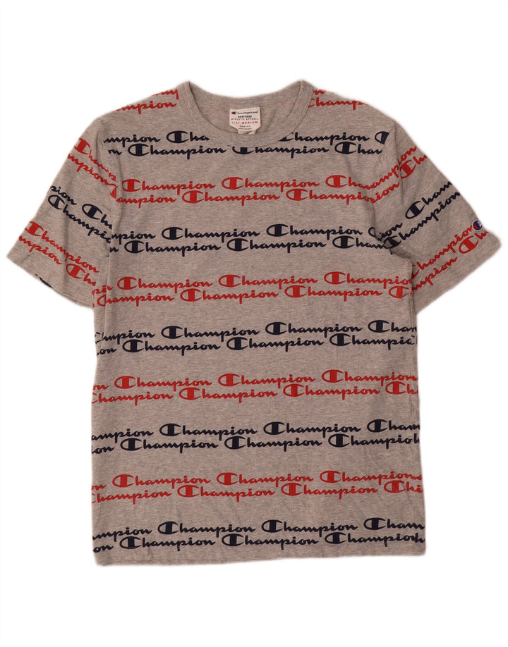 Champion Heritage Grafisk T-shirt top mellemgrå bomuld