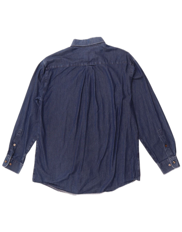 Orvis Herre Denim Shirt Medium Blue Bomuld