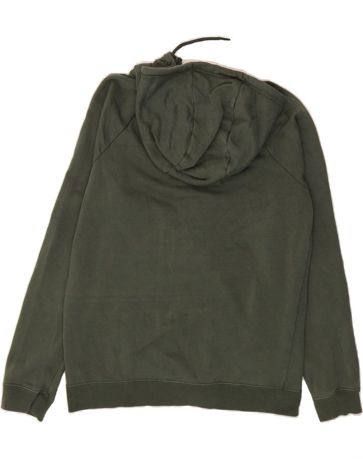 NIKE Mens Zip Hoodie Sweater Small Khaki Cotton Vintage Nike and Second-Hand Nike from Messina Hembry 