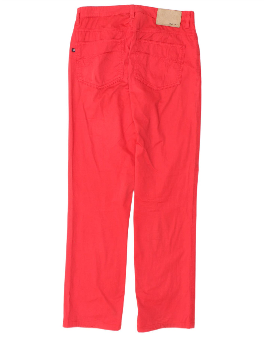 GANT Dame Carol Regular Fit Lige Casual Bukser W28 L29 Rød Bomuld