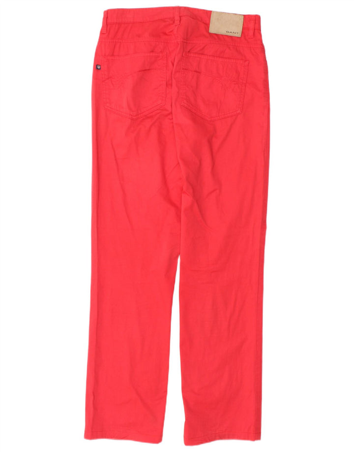 GANT Dame Carol Regular Fit Lige Casual Bukser W28 L29 Rød Bomuld