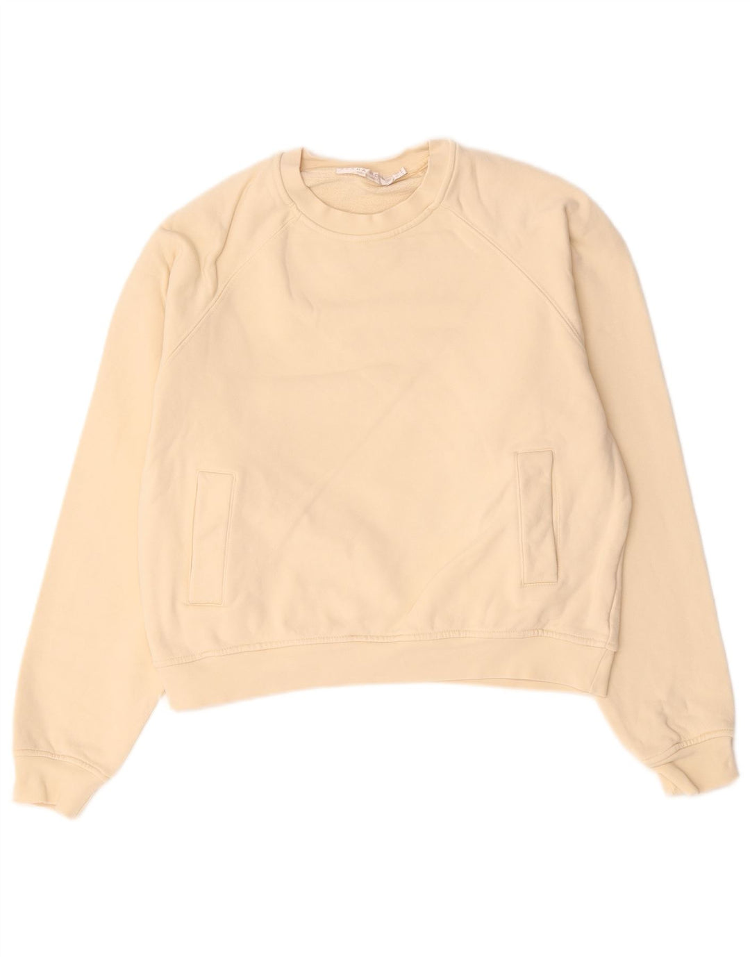 Zara Sweatshirt Jumper UK 14 Medium Beige Bomuld
