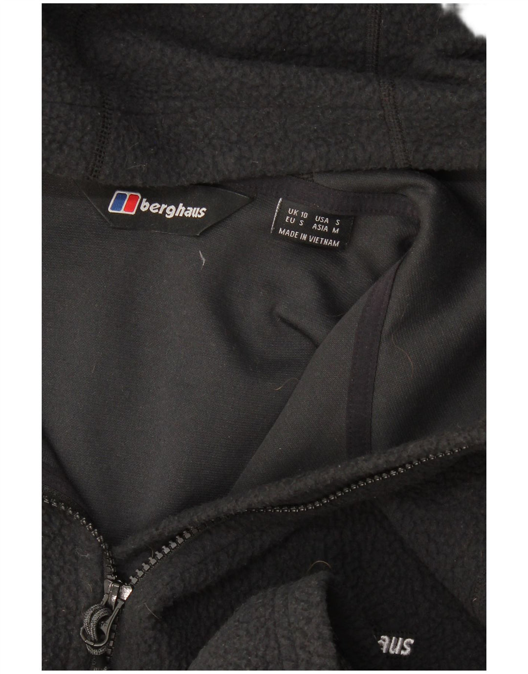 Berghaus Dame Hætte Fleecejakke UK 10 Lille Sort