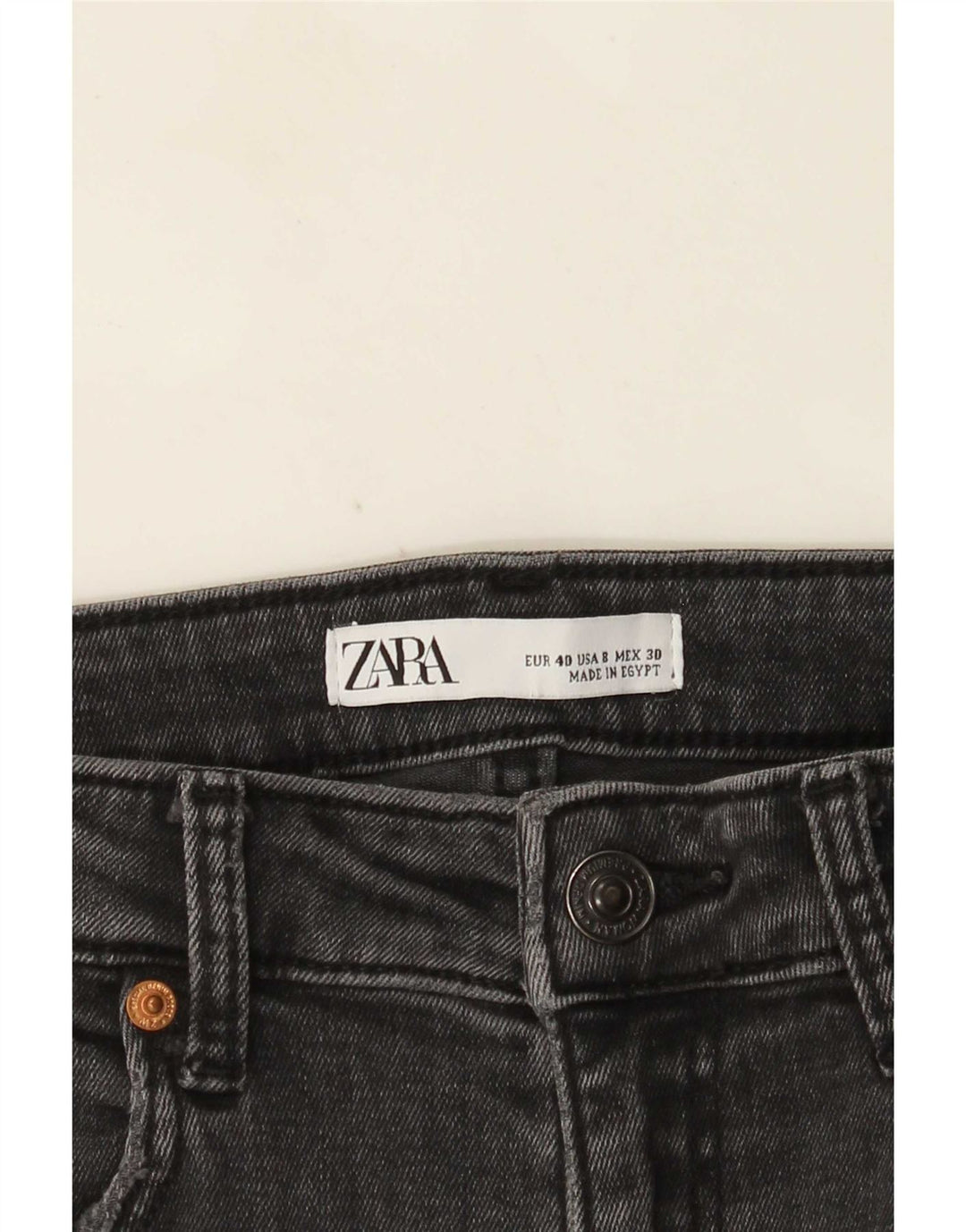 Zara Dame Distressed Skinny Jeans EU 40 Medium W30 L28 Sort