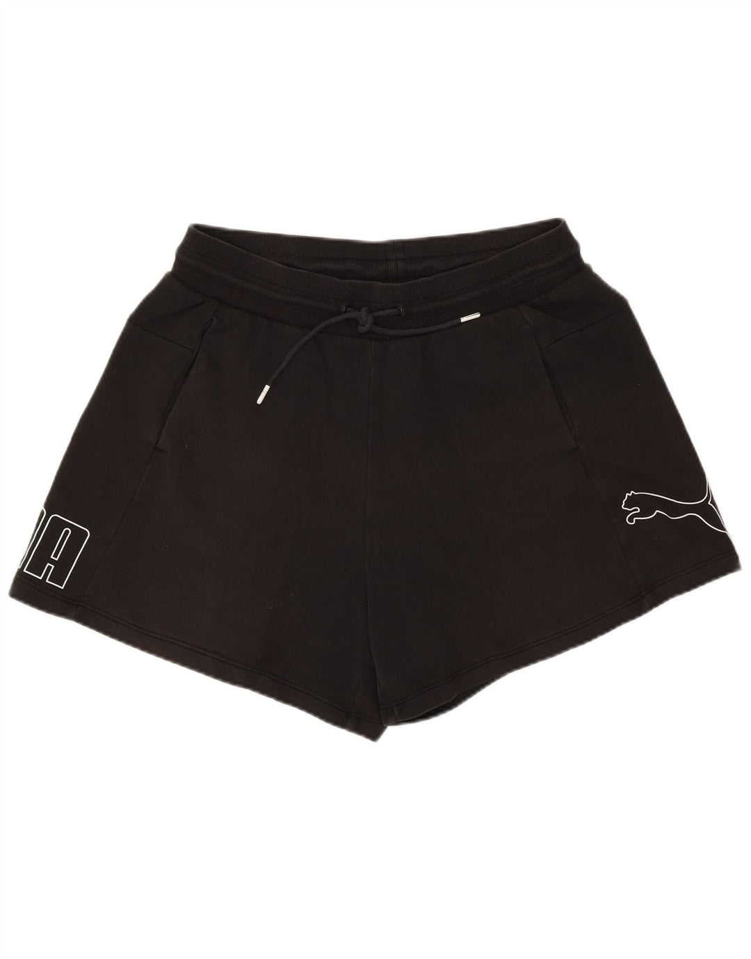 Puma grafiske sportsshorts til kvinder, store sorte