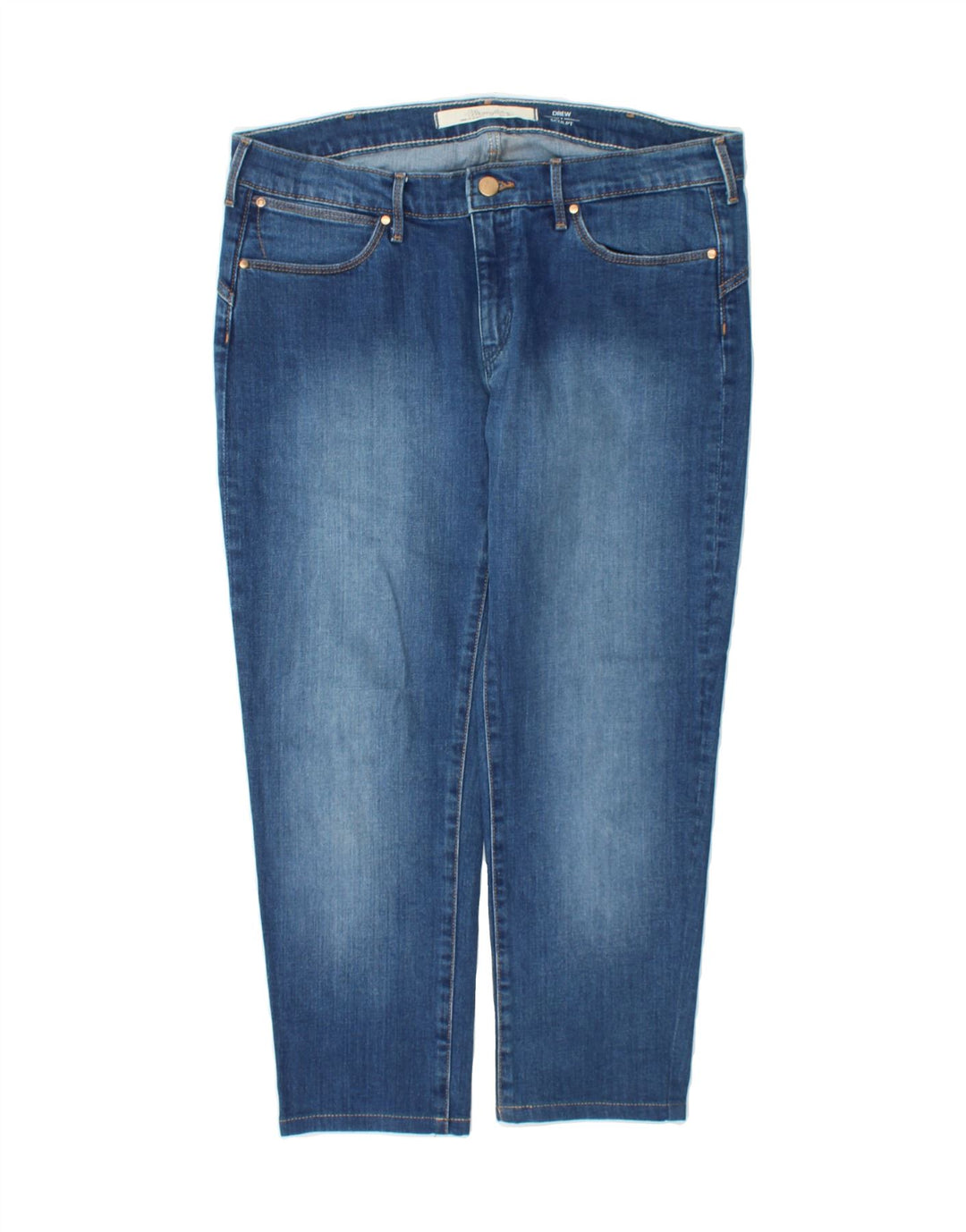 WRANGLER Womens Drew Crop Slim Jeans W31 L23 Blue Cotton Vintage Wrangler and Second-Hand Wrangler from Messina Hembry 