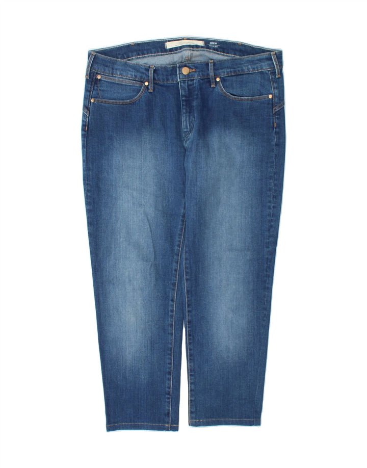 WRANGLER Womens Drew Crop Slim Jeans W31 L23 Blue Cotton Vintage Wrangler and Second-Hand Wrangler from Messina Hembry 