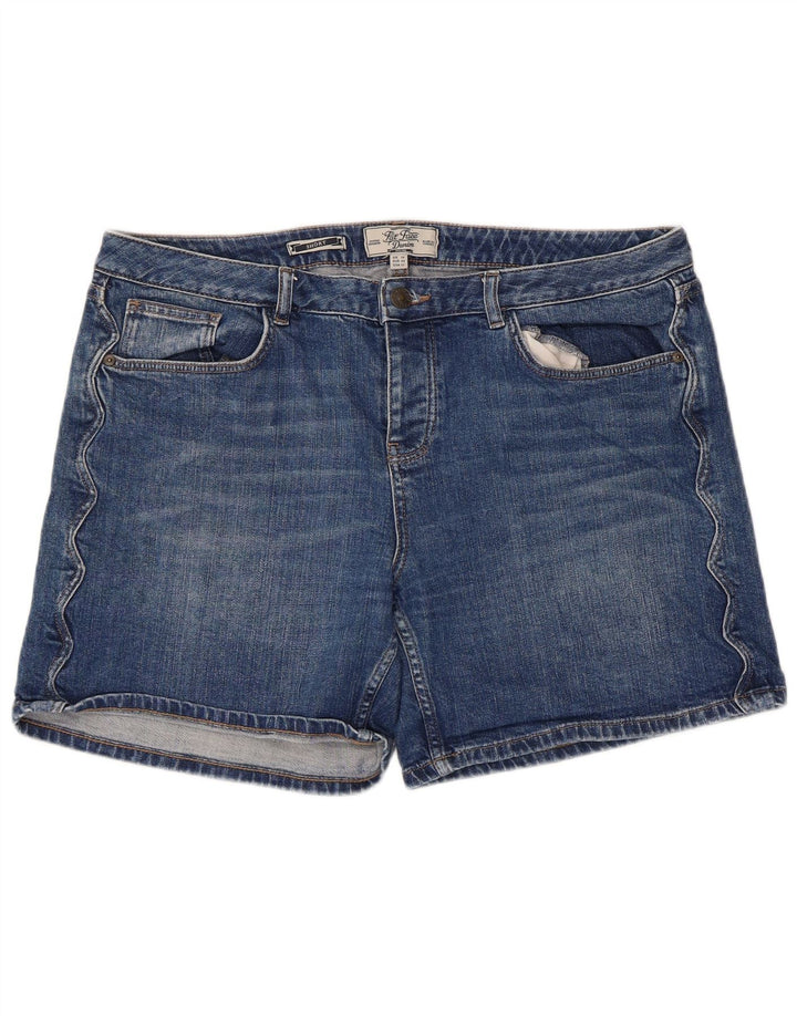 Fat Face Dame Denim Shorts UK 16 Large Blue Cotton