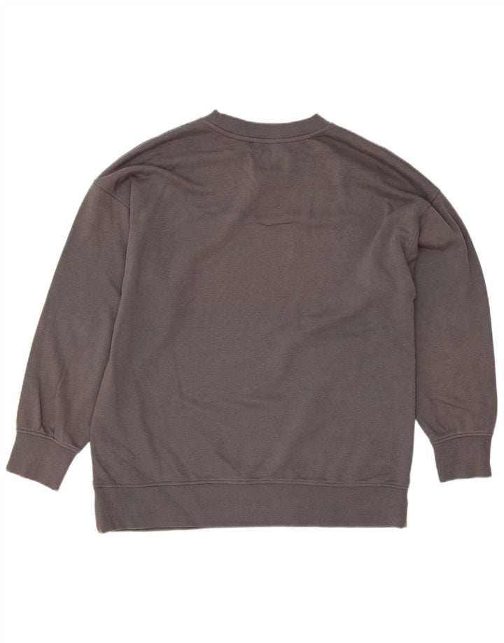 Zara Womens Oversized Sweatshirt Jumper UK 10 Small Grey Bomuld