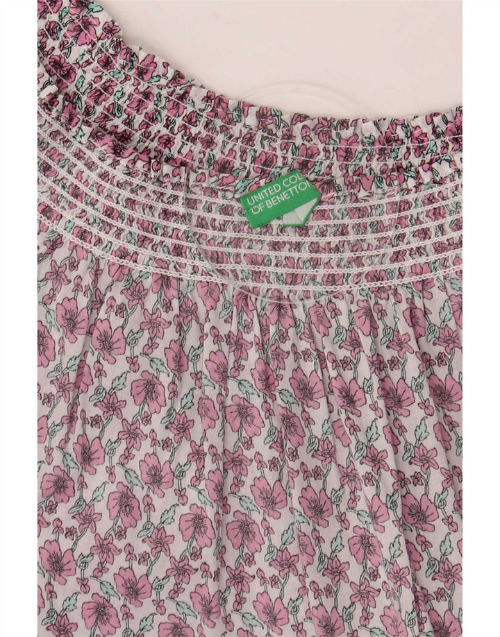 Benetton Damebluse Top UK 16 Large Multicolored Floral