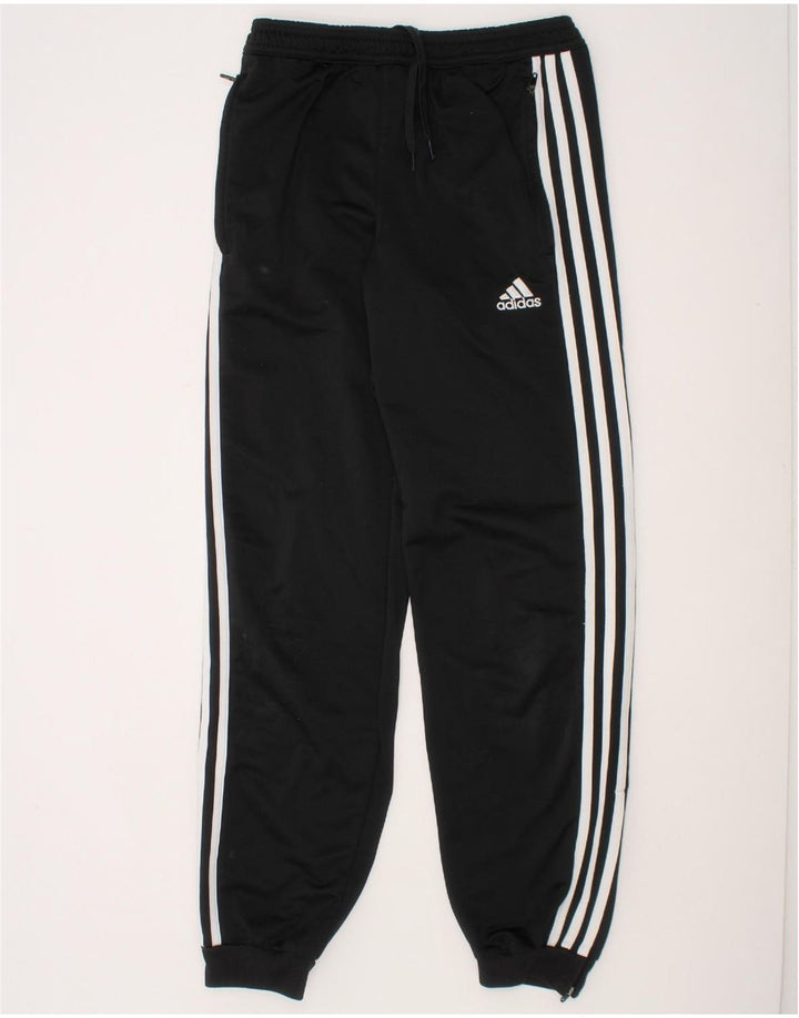 ADIDAS Boys Tracksuit Trousers Joggers 11-12 Years  Black Polyester Vintage Adidas and Second-Hand Adidas from Messina Hembry 