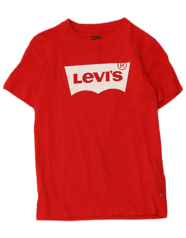 Levi's Boys Grafisk T-Shirt Top 11-12 År Rød Bomuld