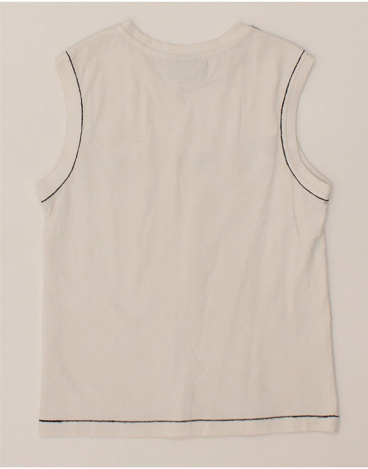 CHAMPION Boys Graphic Vest Top 7-8 Years Small White Vintage Champion and Second-Hand Champion from Messina Hembry 