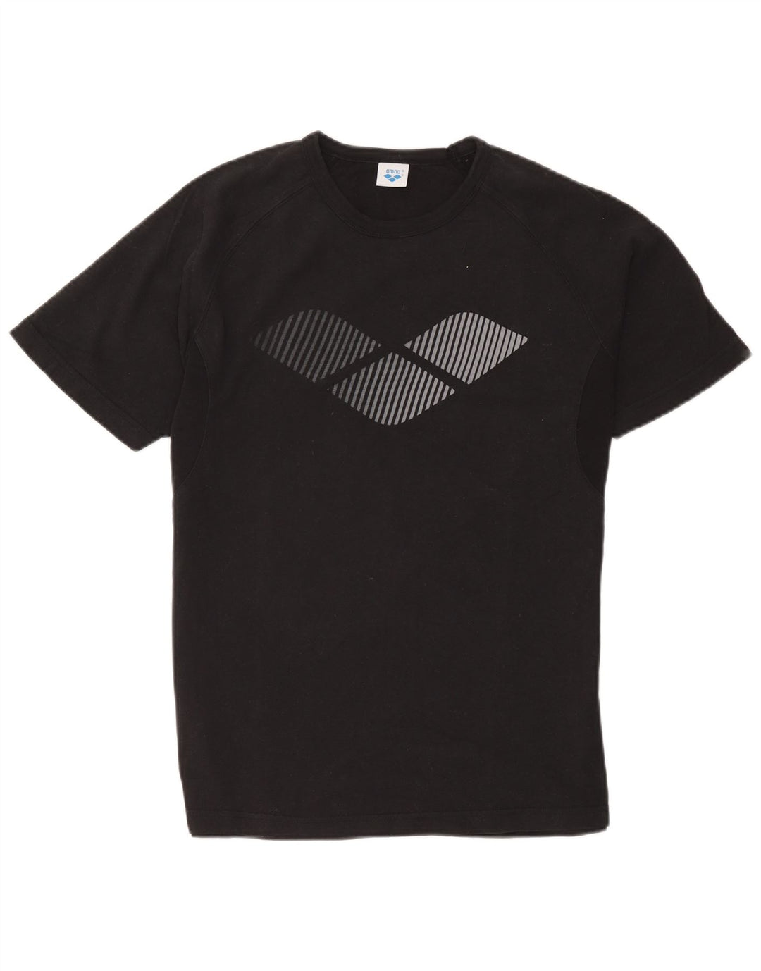 Arena Herre Grafisk T-Shirt Top Medium Sort Bomuld