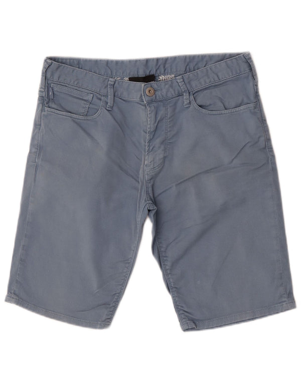 Emporio Armani Herre Chino Shorts EU 46 Small W30 Blue Cotton