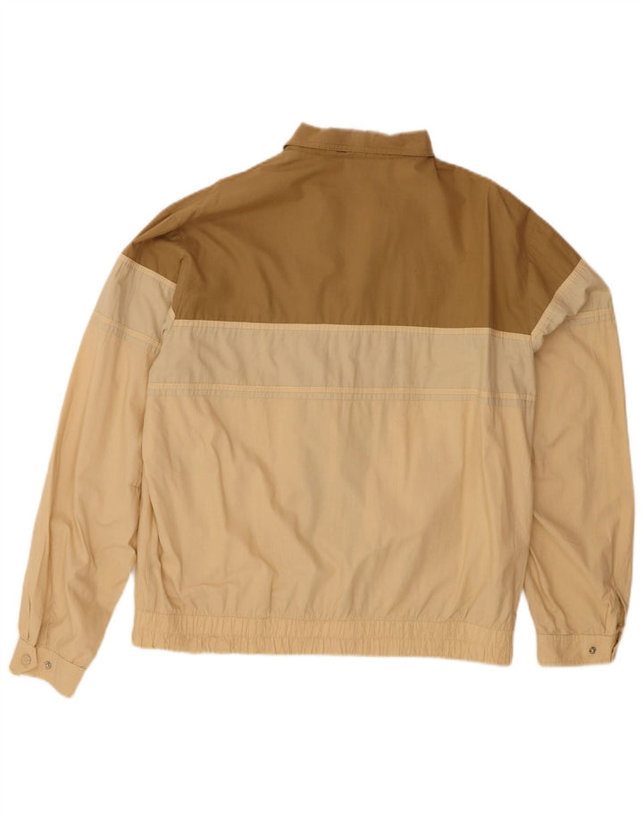 KLEPPER Mens Bomber Jacket IT 50 Large Beige Colourblock