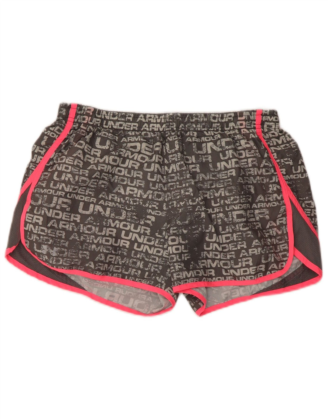 UNDER ARMOUR Dame Heat Gear Graphic Sports Shorts UK 14 Medium Grey