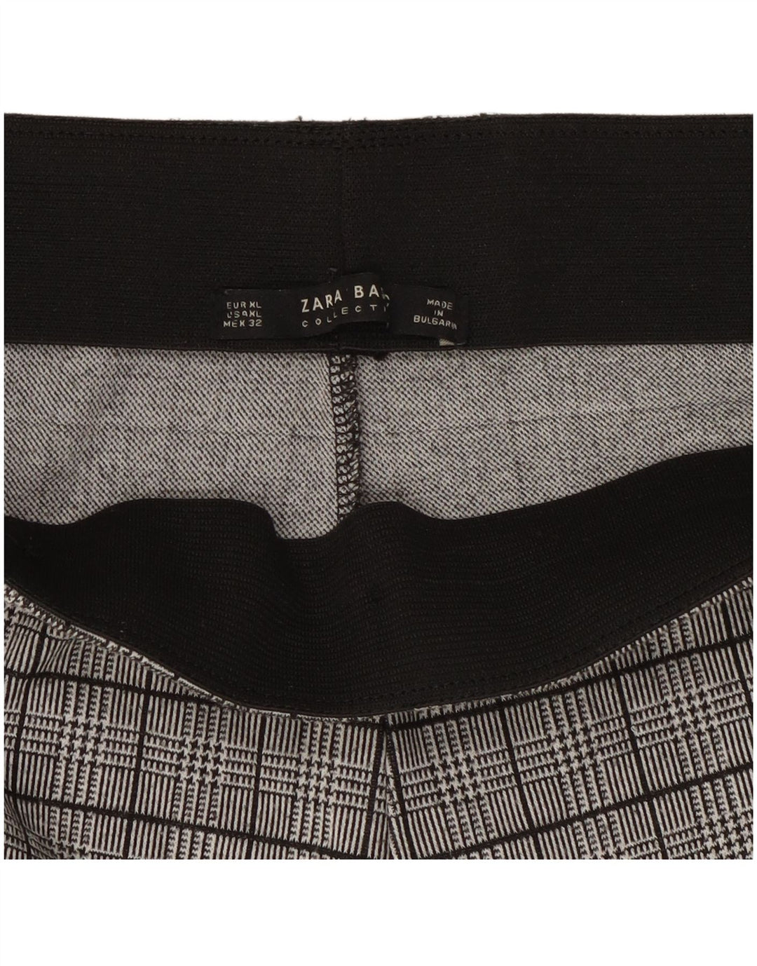 Zara Dame Leggings UK 18 XL Grå Houndstooth