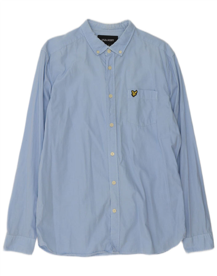 Lyle & Scott herreskjorte stor blå bomuld