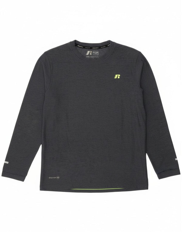 Russell Athletic Boys Top Langærmet 14-15 år XL Grå Polyester Sports