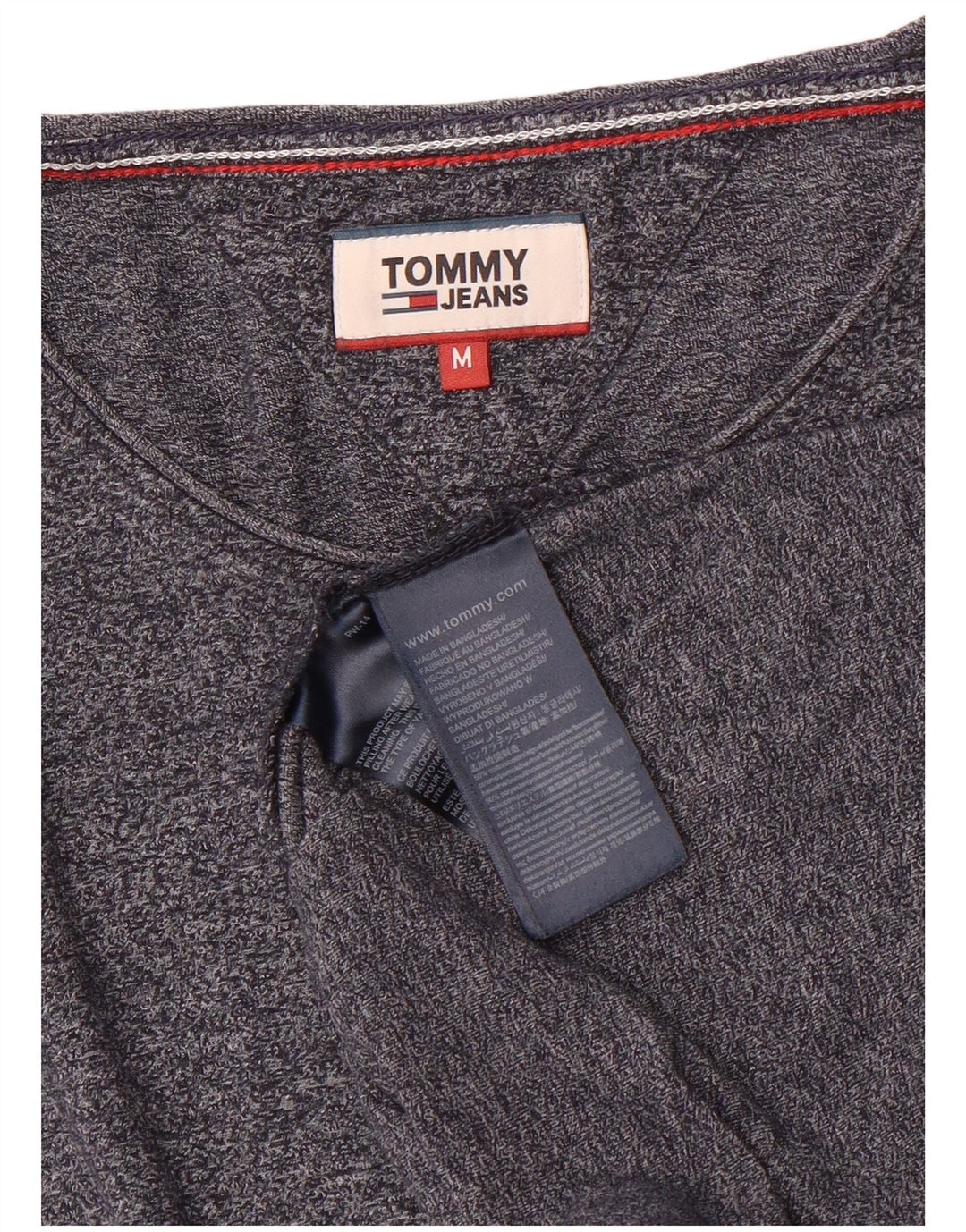 Tommy Hilfiger Herre T-shirt Top Medium Marineblå Flecked Bomuld