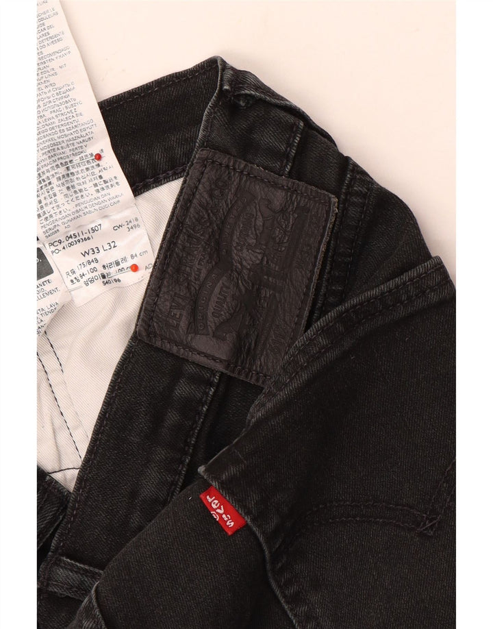 Levi's Herre 511 Slim Jeans W33 L32 Grå Bomuld