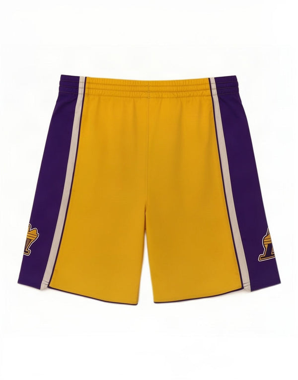 Adidas Boys Lakers grafiske sportsshorts 11-12 år Gul Colourblock