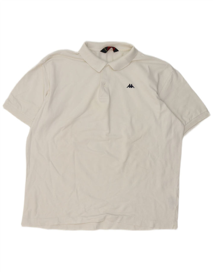 Kappa herre poloshirt 2XL hvid bomuld