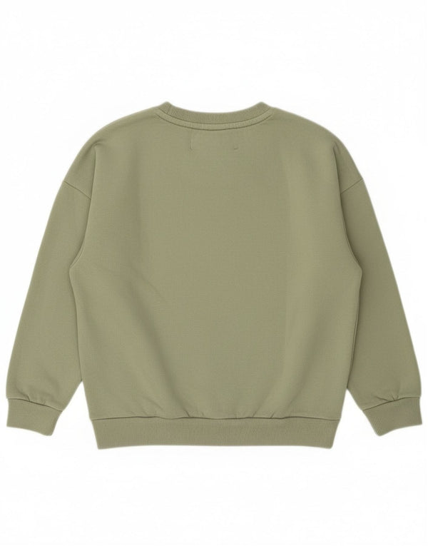 Superdry Womens Grafisk Oversized Sweatshirt Jumper UK 8 Lille grøn bomuld