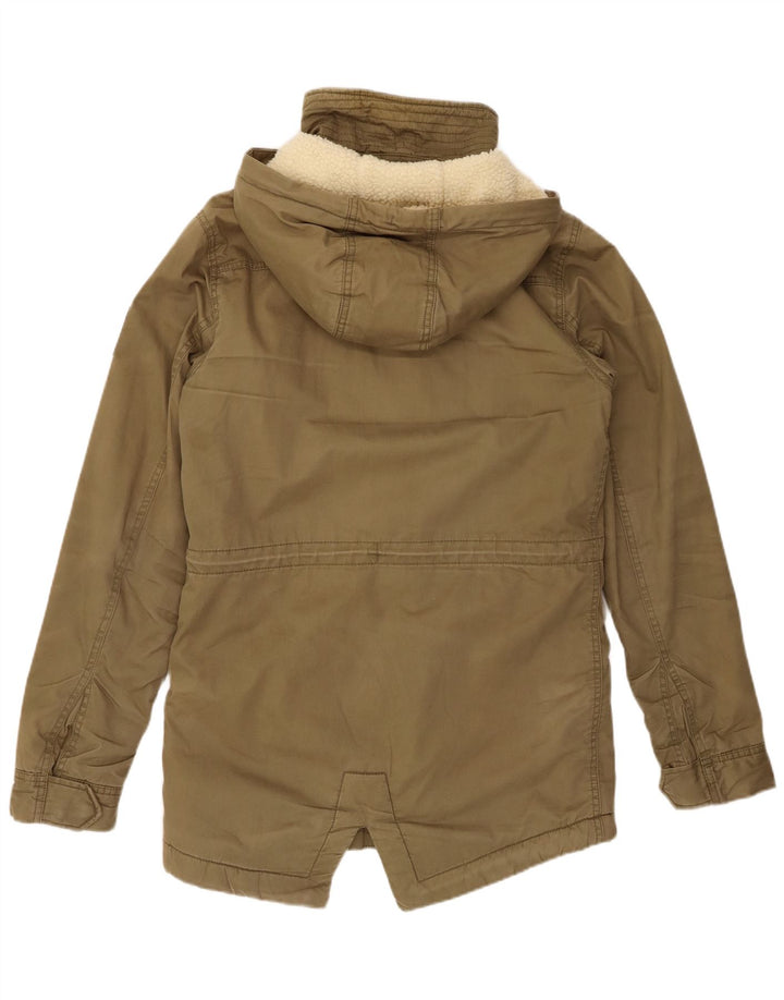 SUPERDRY Herre The Rookie Hooded Sherpa Parka Jacket UK 36 Small Khaki
