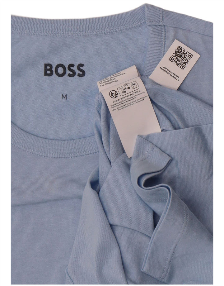 Hugo Boss Herre T-Shirt Top Medium Blå Bomuld