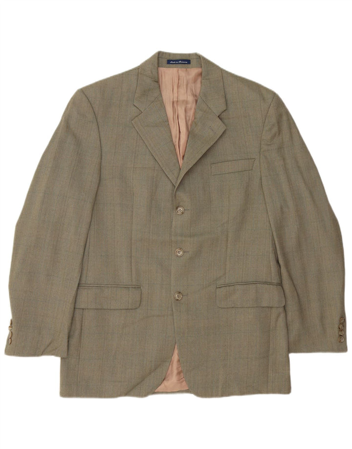 Izod Herre 3 Button Blazer Jacket UK 38 Medium Green Sildebensuld
