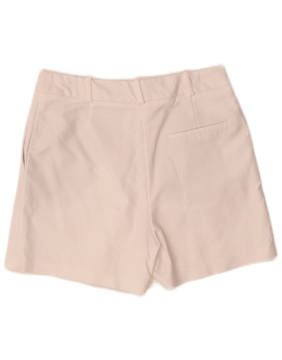 Zara Chino Shorts til kvinder Medium W28 Hvid Bomuld