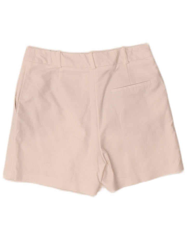 Zara Chino Shorts til kvinder Medium W28 Hvid Bomuld