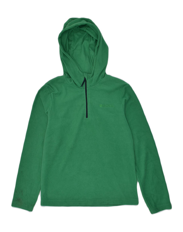 MOUNTAIN WAREHOUSE Boys Fleece Hoodie Jumper 9-10 Years Green Polyester | Vintage Mountain Warehouse | Thrift | Second-Hand Mountain Warehouse | Used Clothing | Messina Hembry 