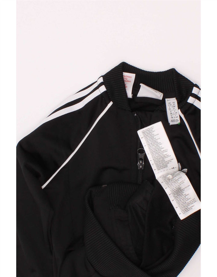 Adidas Drenge Træningsdragt Topjakke 2-3 År Sort Polyester