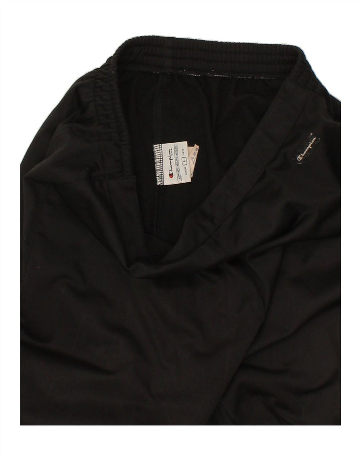 CHAMPION Womens Tracksuit Trousers UK 14 Large  Black Polyester Vintage Champion and Second-Hand Champion from Messina Hembry 