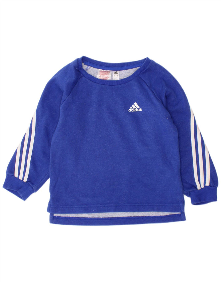 Adidas Boys Sweatshirt Jumper 3-4 år Blå Bomuld