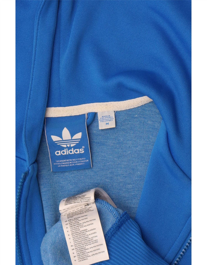 Adidas Herre grafisk hættetrøje med lynlås mellemblå polyester