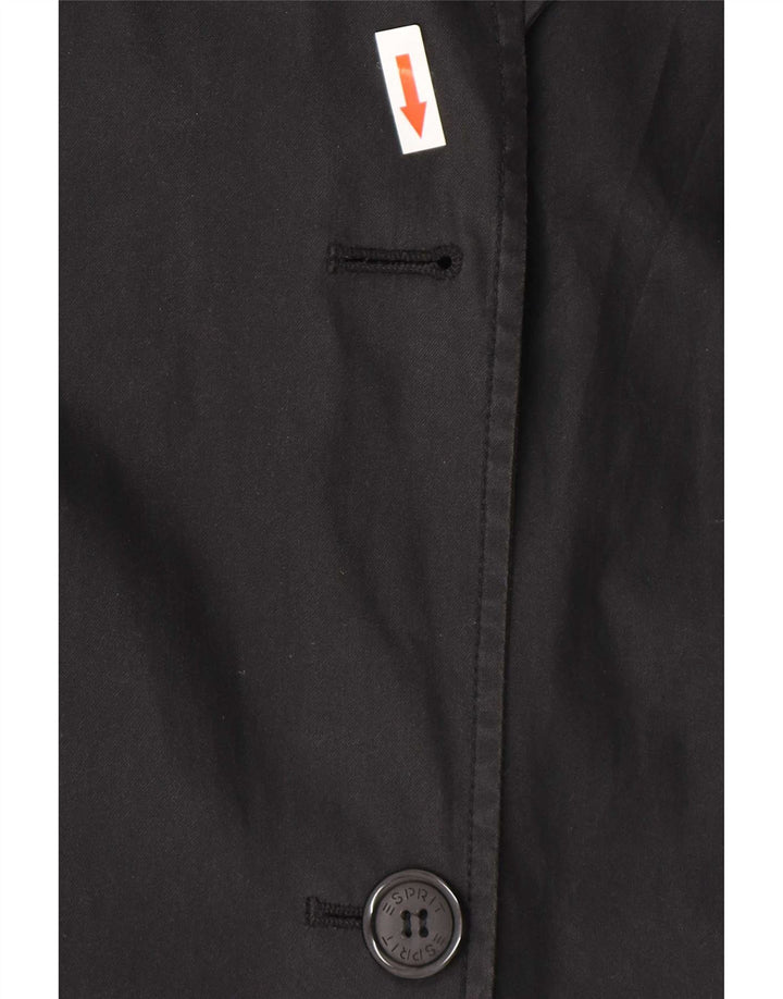 Esprit Womens Bomber Jacket UK 10 Small Black Cotton